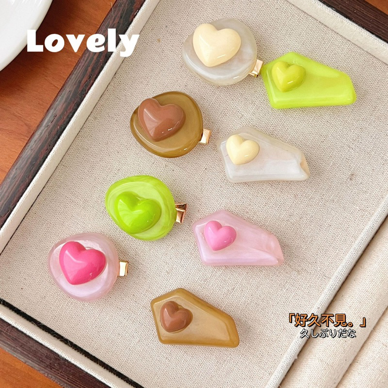 Cute 072 กิ๊บติดผม กิ๊บหนีบหัวใจสดใส lovely