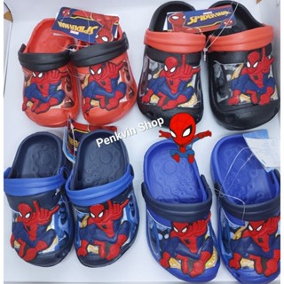 พร้อมส่ง รองเท้าเด็กหัวโต รัดส้น ลาย Spider Man / Iron Man งานลิขสิทธิ์แท้ 100% ป้ายห้อย เบอร์ 24-29