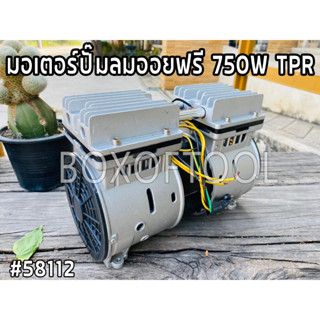 มอเตอร์ปั๊มลมออยฟรี 750W clintech TPR