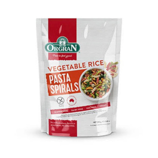 Organ vegetable rice pasta spiral 250g. ออแกน กลูเต้นฟรี เส้นพาสต้าเกลียวผสมผักโขมและบีทรูท จากออสเตรเลีย🇦🇺