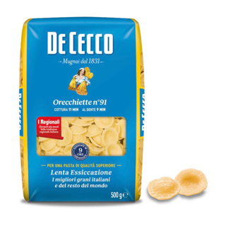 Dececco Orecchiette no.91 (500g.)โอเรกเซียตเต พาสต้ารูปหอยนำเข้าจากอิตาลี🇮🇹