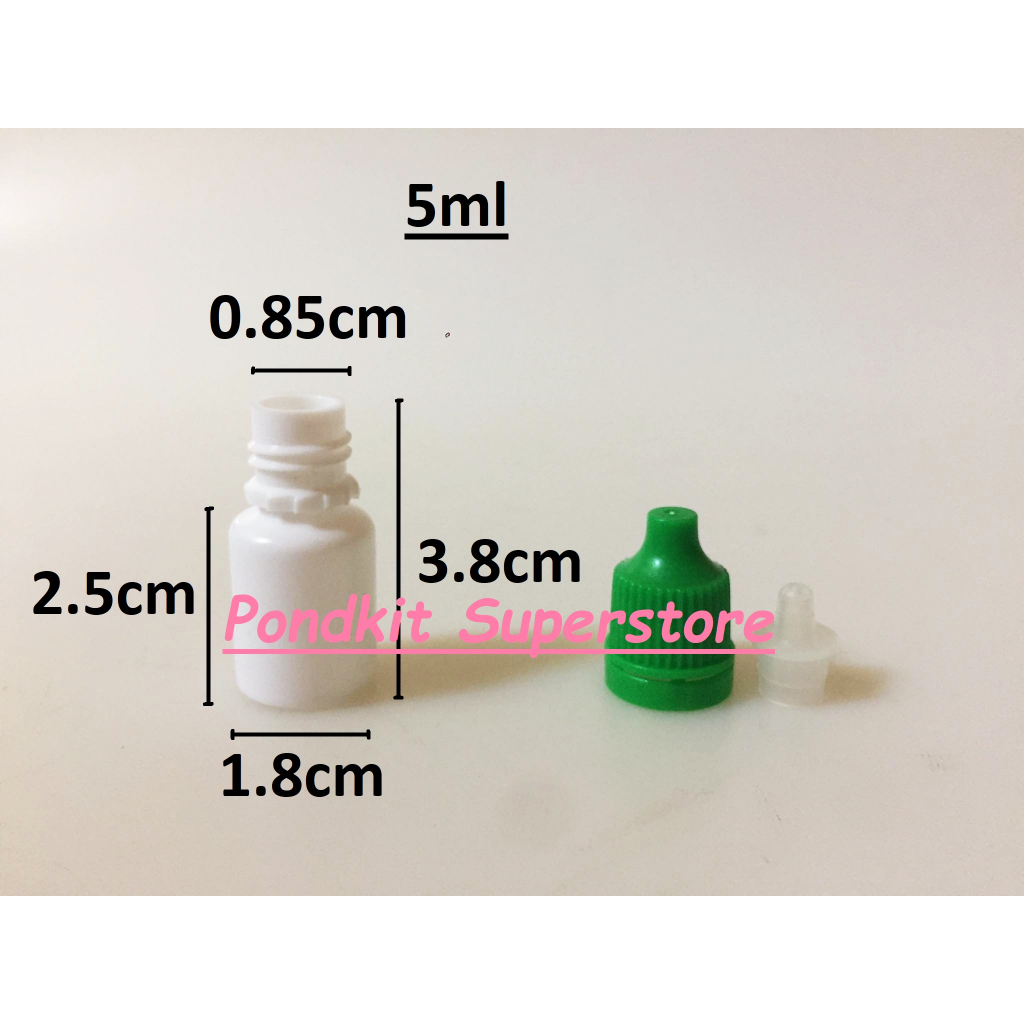 ขวดพลาสติกเปล่าสีขาวทึบ ขวดหยด5/10/20/30ml พร้อมจุกและฝา จำนวน1ชิ้น