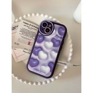 🚗สินค้ามาใหม🚗เคส 14 Pro Max 13 12 11 เคสไอโฟน iPhone 11 รูปหัวใจ รูปแบบสามมิติ พกง่ายๆ การป้องกันการตก Soft Case