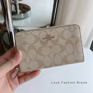 👑ผ่อน0%~แท้100%👑  กระเป๋าสตางค์ COACH​ 88913 Medium​ Wallet Zip Around