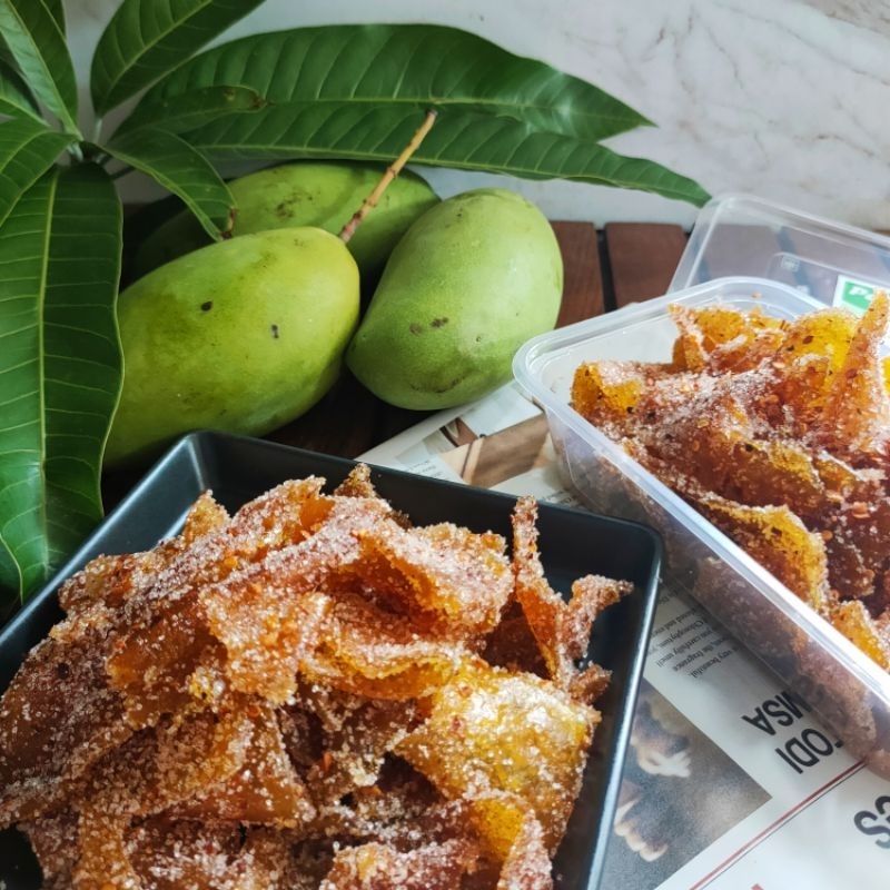 มะม่วงแซ่บซี้ดป้าแต๋ว🌶️เผ็ดมากนะคะเป็นมะม่วงกวนชิ้นขนาดเต็มคำคลุกพริกเกลือสามรสเผ็ดจี๊ดดดด