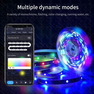 ไฟเส้น LED USB RGB 10 เมตร ติดง่าย เปลี่ยนสีได้หลายโหมด พร้อมรีโมท ไฟแต่งห้องสไตล์ TikTok