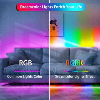 ไฟเส้น LED USB RGB 10 เมตร ติดง่าย เปลี่ยนสีได้หลายโหมด พร้อมรีโมท ไฟแต่งห้องสไตล์ TikTok