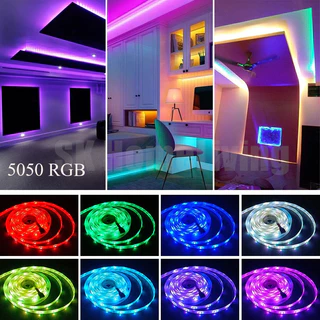 ไฟเส้น LED USB RGB 10 เมตร ติดง่าย เปลี่ยนสีได้หลายโหมด พร้อมรีโมท ไฟแต่งห้องสไตล์ TikTok