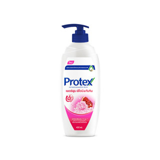 Protex โพรเทคส์ ครีมอาบน้ำ เพอร์ฟูม พีโอนี แอนด์ ทับทิม 450 มล. (8850006947364)