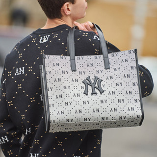 MLB NY กระเป๋าทรงโท้ทรุ่นใหม่รุ่นMonogramขนาดใบใหญ่ใส่โน๊ตบุ๊คได้ตามใจ