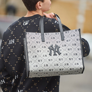 MLB NY กระเป๋าทรงโท้ทรุ่นใหม่รุ่นMonogramขนาดใบใหญ่ใส่โน๊ตบุ๊คได้ตามใจ