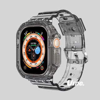 สายสํ smart watch สายนาฬิกาข้อมือซิลิโคน TPU สําหรับ iWatch 49mm . iWatch Ultra 8 pro เคสพร้อมสาย