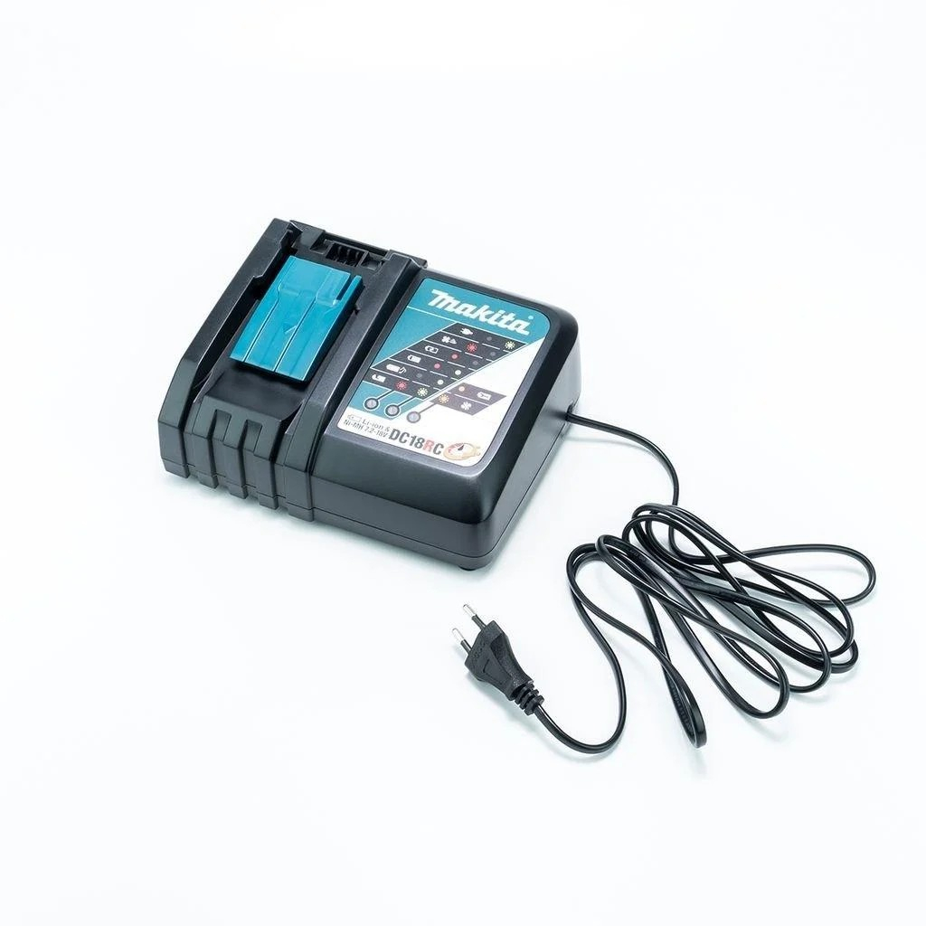 MAKITA เครื่องชาร์ตแบตเตอรี่ 18 โวลต์ ชาร์จเร็ว รุ่น DC18RC กำลังไฟ 240 วัตต์ ใช้กับแบต BL1830B/BL18