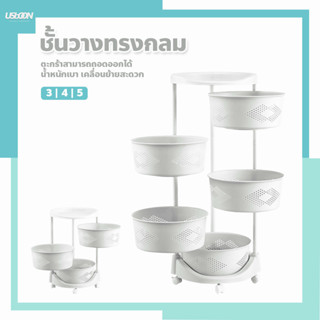 ชั้นวางของทรงกลม มีล้อ ตะกร้าผัก shelf with wheels แบบหมุนได้ 360 องศา อเนกประสงค์