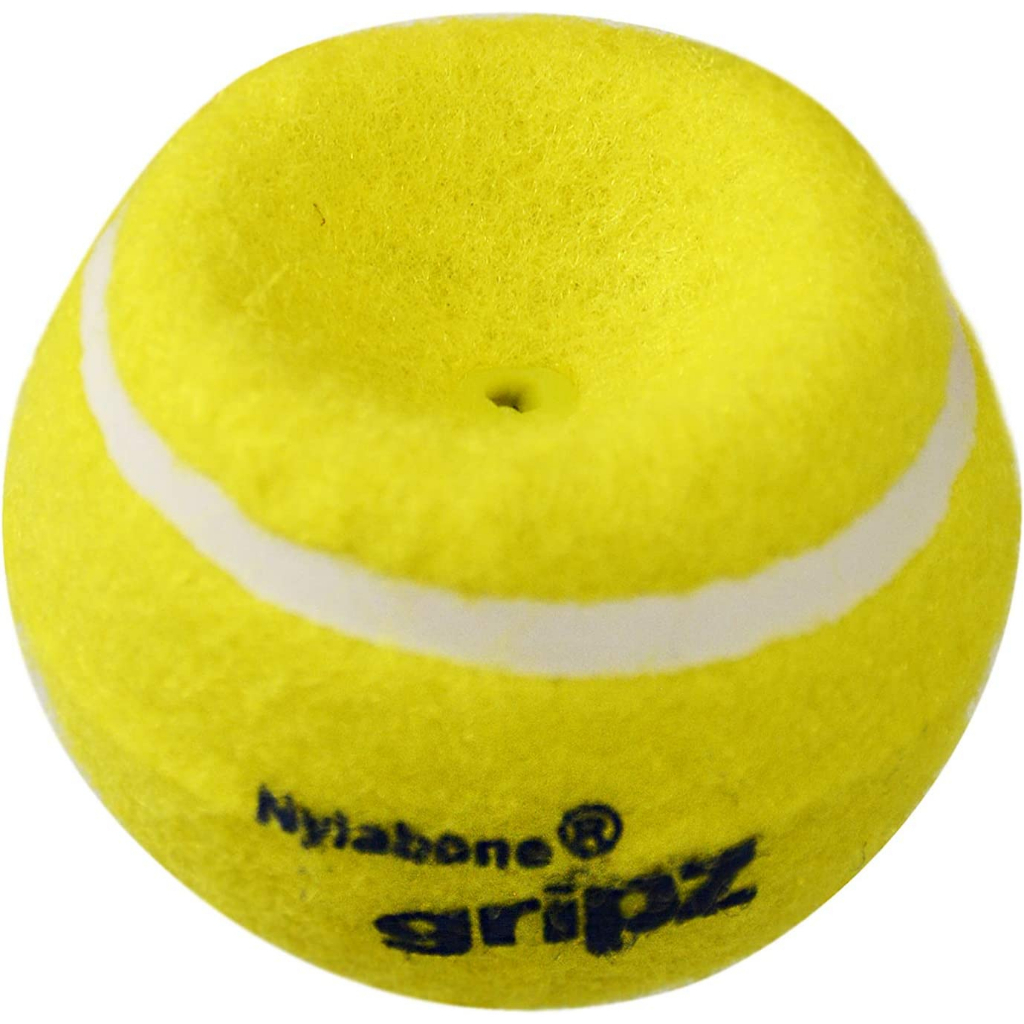 Nylabone Tennis Ball Gripz 3/pk ลูกเทนนิสมีรอยบุ๋มกระเด้งคาดเดาไม่ถูกกัดและคาบง่ายสำหรับสุนัขDog Toy - รูปที่ 6