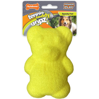 Nylabone Power Play Tennis Teddy Gripz Bear Dog Toy - Medium Fetch Toy ไนล่าโบน พาวเวอร์เพลย์ ตุ๊กตาหมีลูกเทนนิส