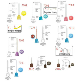 (แบ่งขาย1ชิ้น) Mixing Tips Tip สำหรับใส่ตาม Code สี หลากไซส์ Intra Oral Tips