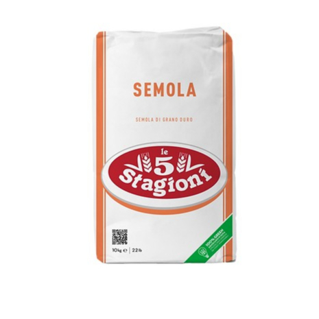 แป้งเซโมลิน่า Le5 stagioni SEMOLA DI GRANO DURO Le5 Stagioni 10Kg./Bag