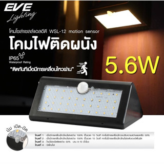 EVE โคมไฟโซล่าเซลล์ ติดผนัง ตั้งพื้น ปักดิน ไฟสปอตไลท์ IP65 โคมกันน้ำ กันฝุ่น รุ่น WGSL-02 ขนาด 4W พร้อมอุปกรณ์