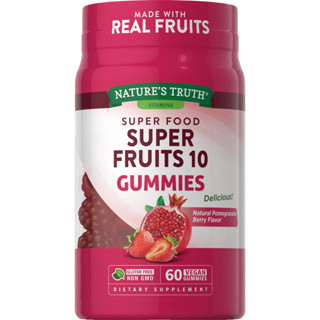 Natures Truth Super Food Super Fruits 10 Gummies (60ชิ้น) กัมมี่ซูเปอร์ฟรุ๊ต ผลไม้รวม 10 ชนิด