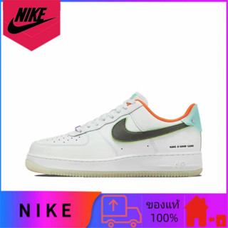 ของแท้ 100% Nike Air Force 1 Low E-sports Series "Have A Good Game" รองเท้าผ้าใบลำลองต่ำสุดสีขาวสีเขียว