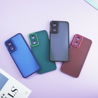 เคสหลังด้าน มีฟิล์มกันเลนส์ สำหรับ Oppo A78 A58 A17 A17K A76 A96 4G A77S A57 4G A77 A57 4G A15 A15S F9 A12 A5S Reno7Z