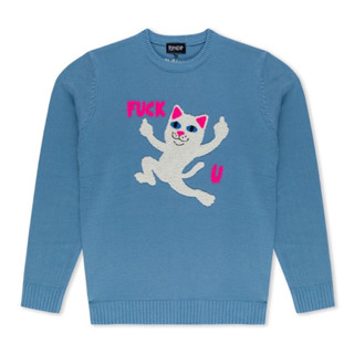 SLUM LTD - RIPNDIP H22 F U Knit Sweater Periwinkle