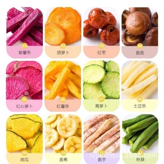 📌ส่งด่วน🔥ผักอบกรอบเขียว และผลไม้อบกรอบ🥦 12 ชนิด ขนาด 250 กรัม