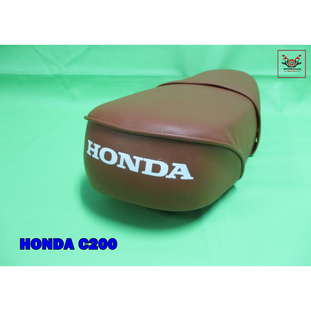 DOUBLE SEAT COMPLETE “BROWN” Fit For HONDA C200 // เบาะ เบาะรถ สีน้ำตาล สกรีนอักษร