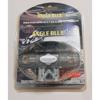 กระบอกฟิวส์รถยนต์ มีปีก ชุบนิเกิล   AG102 Angle Blue