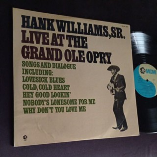 แผ่นเสียง 12 นิ้ว Hank Williams,SR บันทึกแสดงสดนักร้องเพลงคันทรี เพลงยอดนิยมชุด Live St The Grand Old Op