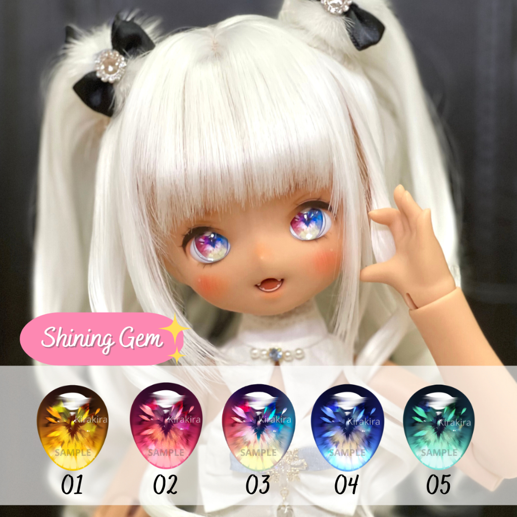[พร้อมส่ง] ตาอนิเมะ ตาอะคริลิค ตา bjd 14 - 24mm ลาย Shining Gem