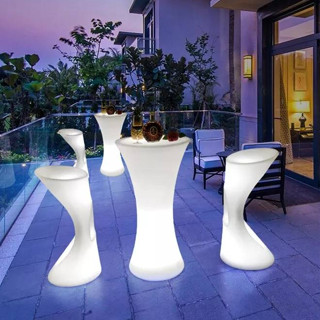 โต๊ะบาร์LED Illuminated LED COCKTAIL TABLE โต๊ะค็อกเทล เฟอร์นิเจอร์ดิสโก้บาร์ไนท์คลับ -สินค้ามีพร้อมส่ง-