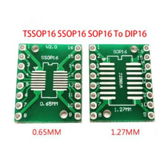 (5ชิ้น)TSSOP16 SSOP16 SOP16 to DIP16 Transfer Board DIP Pin Board Pitch Adapter PCB