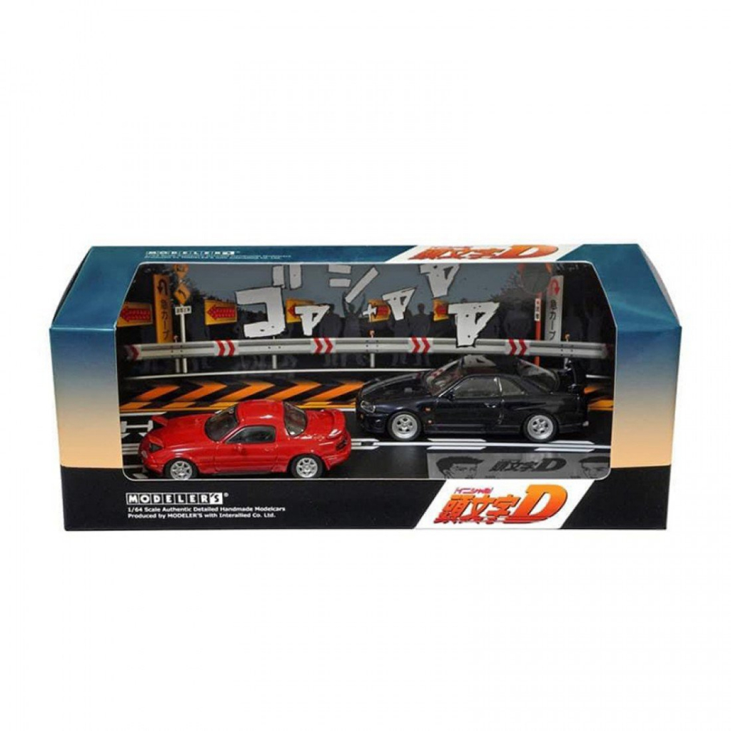 Modeler's MD64211 1/64 INITIAL D SET VOL.11 4TH STAGE SUETUGU TOORU EUNOS ROADSTER NA6CE VS ATSURO K
