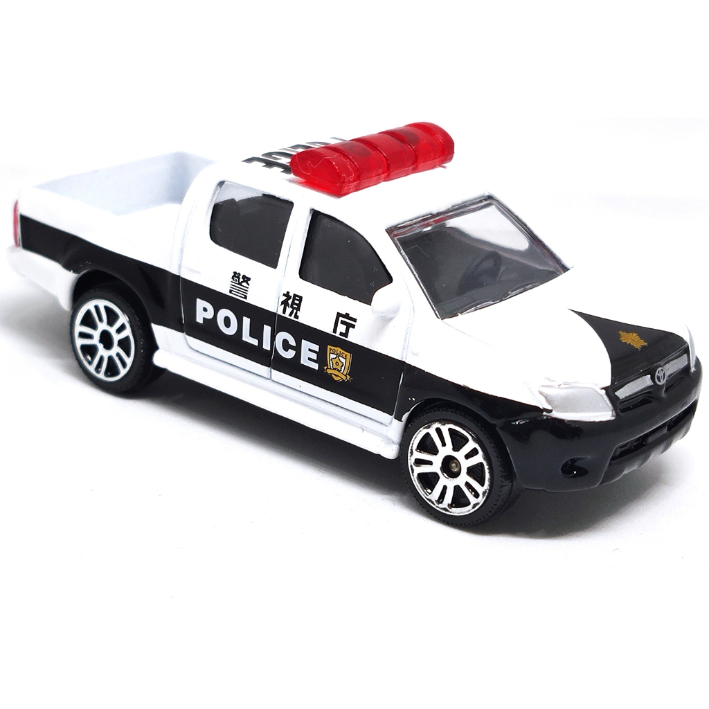 รถเหล็ก Majorette Toyota Hilux Vigo White Police โตโยต้า วีโก้ สีขาวตำรวจญี่ปุ่น