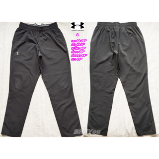 UNDER ARMOUR Pants กางเกงกีฬาผ้าร่มทัสลาน(ผ้าพรีเมี่ยม)-สีดำ ไซส์ L 32-36"ของแท้ (สภาพเหมือนใหม่)