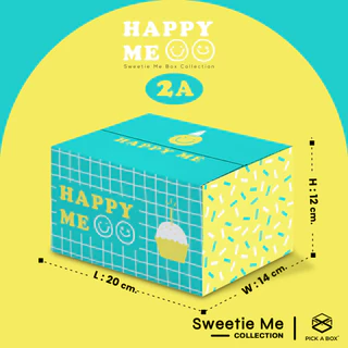 กล่อง HAPPY ME (Size 2A) - 20 ใบ กล่องพัสดุสำหรับส่งไปรษณีย์ลูกฟูก PICK A BOX