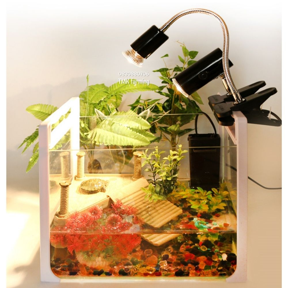 โคมไฟขั้วเซรามิคแบบขาหนีบ ขั้วหลอดไฟเซรามิค​ โคมไฟทนความร้อน สำหรับกกไฟ ให้ความอบอุ่นสัตว์เลี้ยง ไฟกก เต่าบก ​ลูกนก - รูปที่ 5