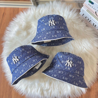 &lt;พร้อมส่ง&gt;หมวก Bucket MLB Denim Dia Monogram Bucket Hat 2 สี