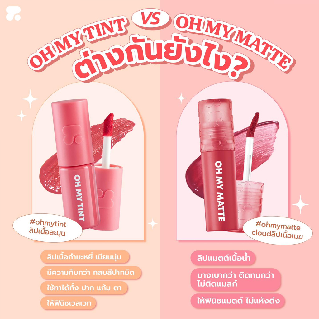 (ขายส่ง ฿91) ลิปแมทท์ ทูพี ออริจินอล โอ้ มาย แมทท์ คลาวด์ 10 เฉดสี 2.2 มล. 2P Original Oh My Matte Cloud 2.2 ml. - รูปที่ 3