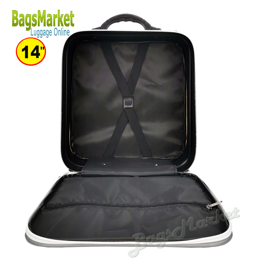 💥ลายใหม่ Vintage💥Bagsmarket กระเป๋าเดินทางทรงเหลี่ยม 14 นิ้ว S099 กระเป๋าถือ กระเป๋าแฟชั่น แบรนด์ WHEAL