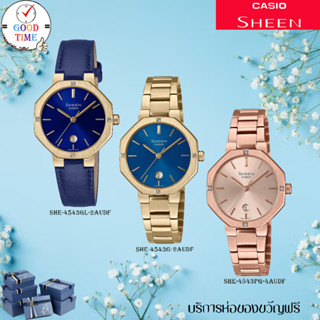 Casio Sheen แท้ นาฬิกาข้อมือผู้หญิง รุ่น SHE-4543GL-2AUDF, SHE-4543G-2AUDF,SHE-4543PG-4AUDF(สินค้าใหม่ ของแท้ มีรับประกั