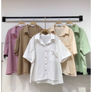 🎈Plussize เสื้อคนอ้วน🎈 รอบ อก 50" วงแขน 22" ยาว 25 รอบชาย 56"