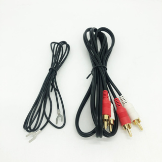 สายสัญญาณ และ สายดิน Technics Phono RCA Cord + Ground Wire เครื่องเล่นแผ่นเสียง SL-1200 MK7 MK7L MK7R อะไหล่แท้ TAQ0036
