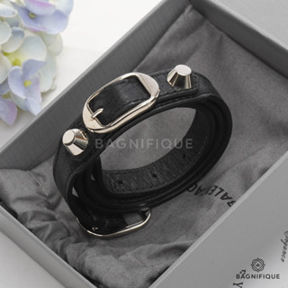 BALENCIAGA BRACELET M BLACK CALF SHW