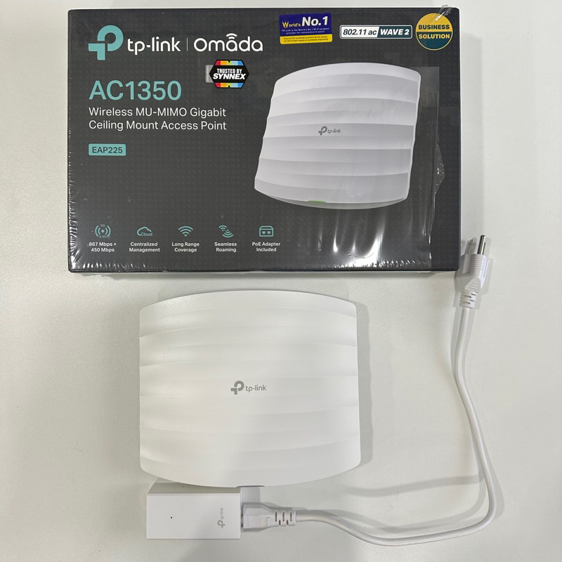 TP-LINK EAP225 V3 AC1350 Wireless MU-MIMO Gigabit Ceiling Mount Access Point มือสองพร้อมใช้งาน สภาพ 