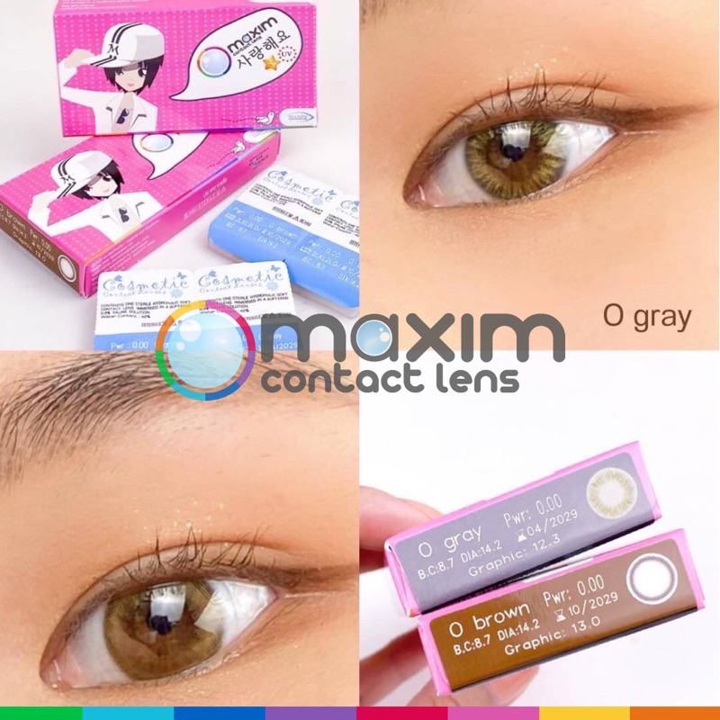 คอนแทคเลนส์ แม็กซิม Maxim Contact Lens : O Brown / O Gray Blister pack