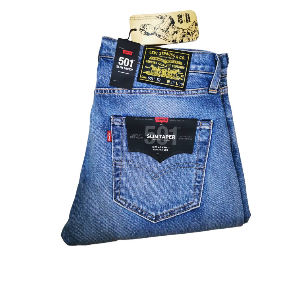 LEVI'S® X STAR WARS 501® SLIM TAPER MEN'S JEANS กางเกงยีนส์ลีวายส์ 501 สตาร์วอร์ส Red Tab Big E