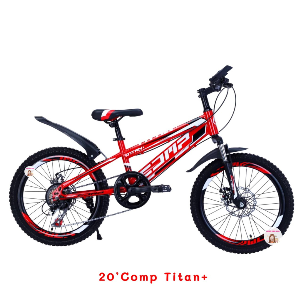 🔥🔥ลดสุด🔥🔥 จักรยานเด็ก 20นิ้ว (โช็คหน้า มีเกียร์ มีดิสเบรค ล้ออัลลอยด์) จักรยานเด็กเท่ห์ จักรยานเด็กโต รถจักรยาน Titan+